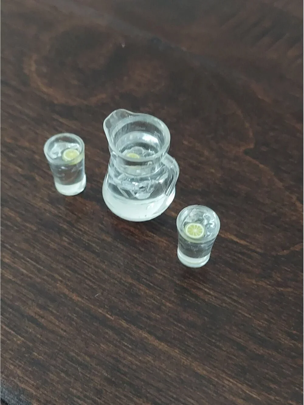 Miniature Ice Lemon Water Pitcher Set